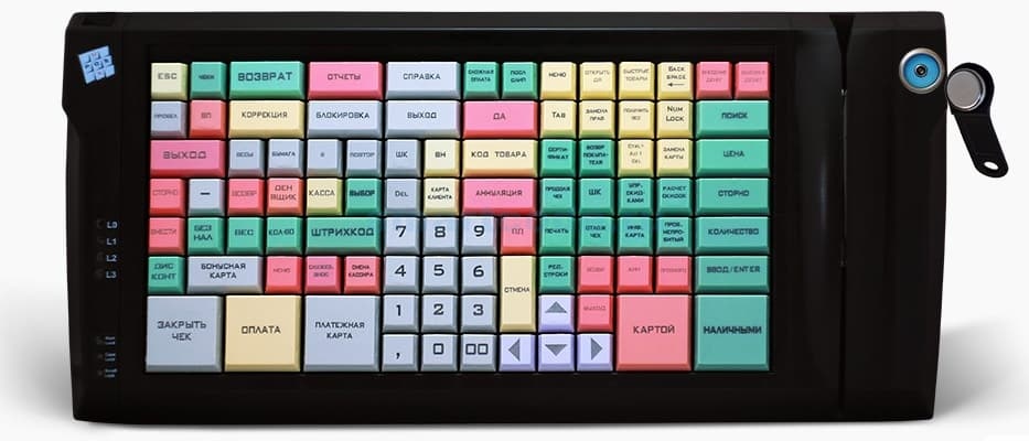 Программируемая POS-клавиатура POSUA LPOS-128-M12 черная